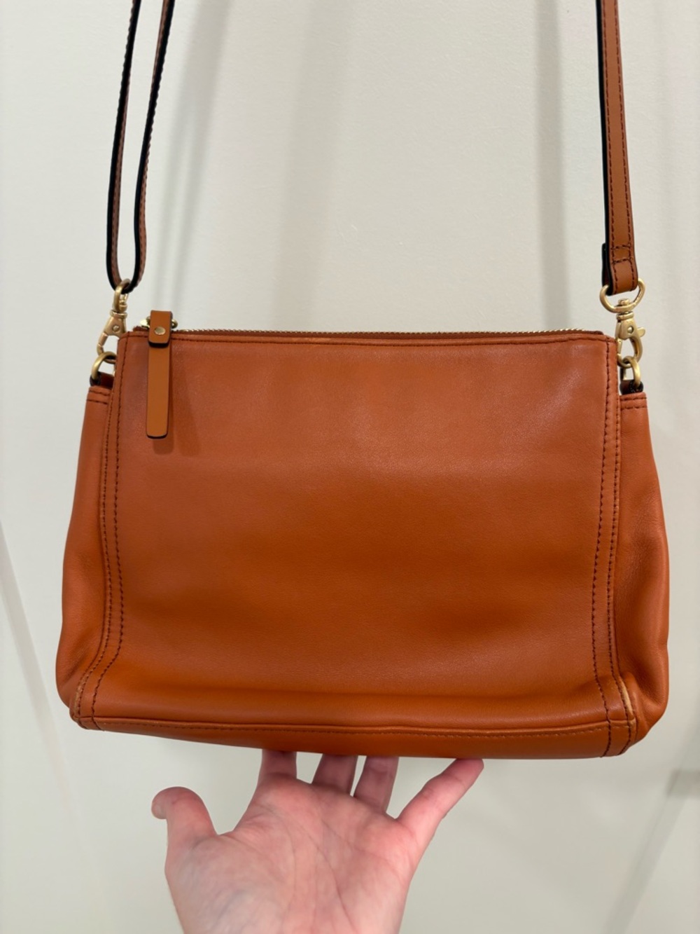 Lo & Sons Pearl Crossbody in Sienne Brown Napa Leather - Picture 8 of 16